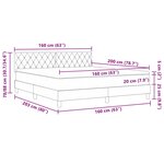 Lit de box spring avec matelas et LED rose 160x200 cm en velours