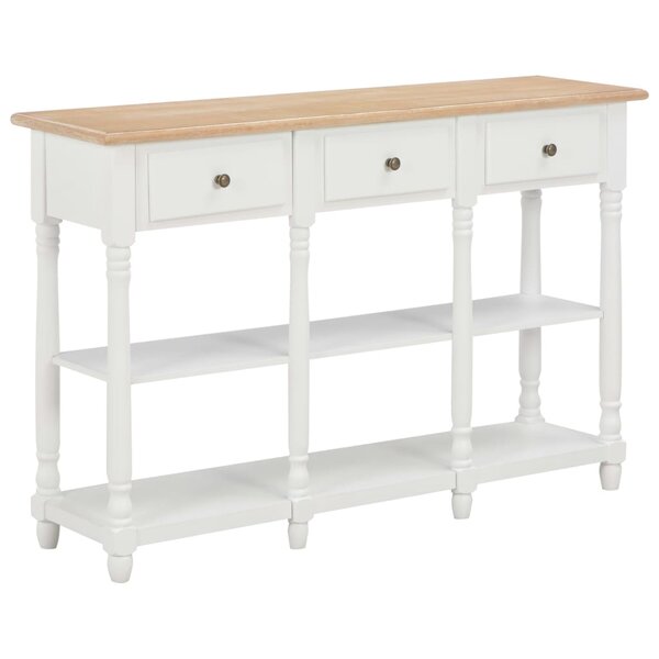 vidaXL Table console Blanc 120x30x76 cm MDF