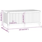 vidaXL Boîte de rangement de jardin Gris 147x68x64 cm Bois de pin
