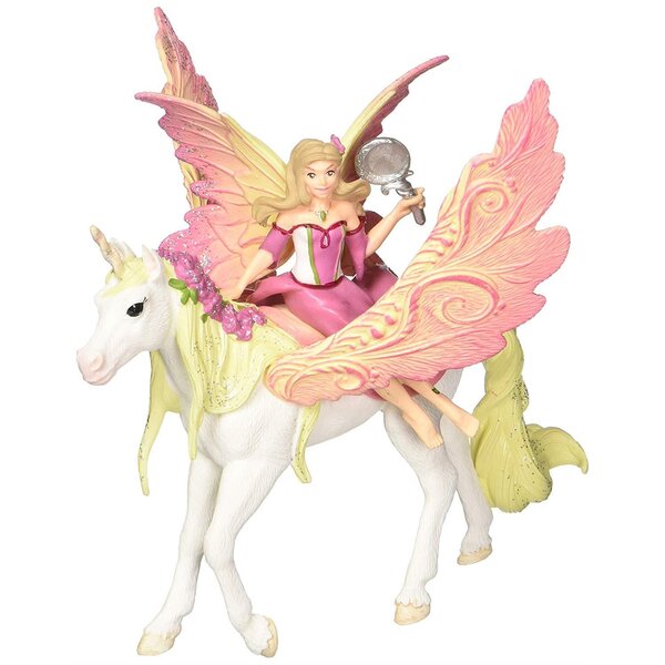 Schleich 70568 - Figurine: Fée Feya et une licorne ailée