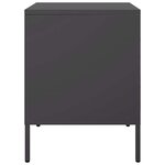 vidaXL Tables de chevet 2 Pièces noir 36x39x50 5 cm acier