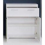 Trendteam Armoire de sol de salle de bain Amanda Blanc