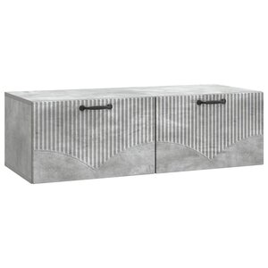 vidaXL Meuble TV mural Gris béton 98 x 41 x 30 cm Bois d'ingénierie