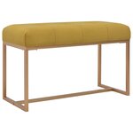 vidaXL Banc 80 cm Moutarde Velours