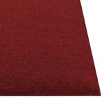 vidaXL Panneaux muraux 12 Pièces Rouge bordeaux 30x30 cm Tissu 1 08 m²