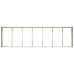 vidaXL Jardinière 280x80x40 cm acier inoxydable