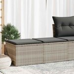 vidaXL Salon de jardin 2 Pièces avec coussins gris clair polyrotin acacia