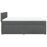 vidaXL Sommier à lattes de lit avec matelas Gris foncé 160x200cm Tissu