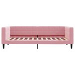 vidaXL Lit de jour avec gigogne et tiroirs rose 100x200 cm velours