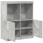 vidaXL Buffet gris béton 81x37x100 cm bois d'ingénierie