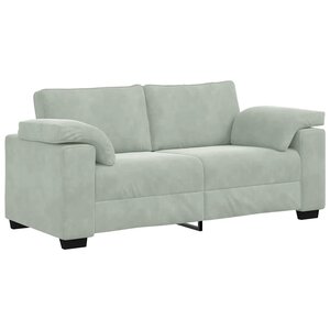 vidaXL Canapé causeuse gris clair 140 cm velours