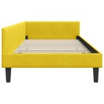 vidaXL Cadre de lit d'angle Jaune 80 cm x 200 cm tissu