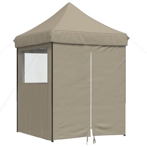 vidaXL Tente de fête 200 x 200 x 306 cm Taupe Tissu Oxford