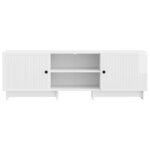vidaXL Meuble TV 150 x 31 x 50 cm Blanc brillant Bois d’ingénierie