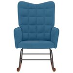 vidaXL Chaise à bascule Bleu Velours