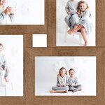 vidaXL Collage de cadres photo pour photo de 4x(10x15 cm) Marron MDF