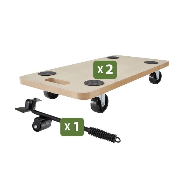 Pack and Move - Kit levier soulève Meubles - 2 Chariot Roulettes 150 kg - Lève Porte 100 KG - Pour meubles lourds - Déplacer meubles et Portes