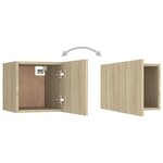 vidaXL Tables de chevet 2Pièces Chêne sonoma 30 5x30x30cm Bois ingénierie
