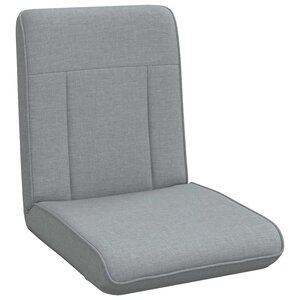 vidaXL Fauteuil de sol ajustable Gris clair Tissu