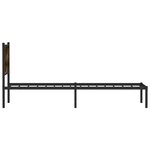 vidaXL Cadre de lit en métal sans matelas chêne fumé 80x200 cm