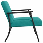 vidaXL fauteuil Turquoise 59 x 75 x 78 cm Velours