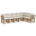 vidaXL Ensemble de canapés d'extérieur Naturel Polyester