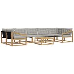 vidaXL Ensemble de canapés d'extérieur 8 pc Blanc et gris clair