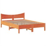 vidaXL Cadre de lit sans matelas cire marron 150x200cm bois pin massif