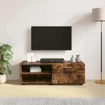 vidaXL Cabinet en Bois Chêne fumé 100 5 x 39 x 30 cm Bois d'ingénierie