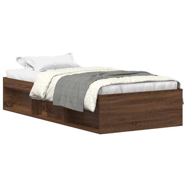 vidaXL Cadre de lit sans matelas chêne marron 90x190 cm