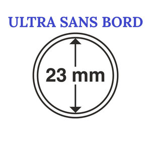 Capsules rondes sans bord ULTRA pour monnaies de collection. Diamètre intérieur - 23 mm