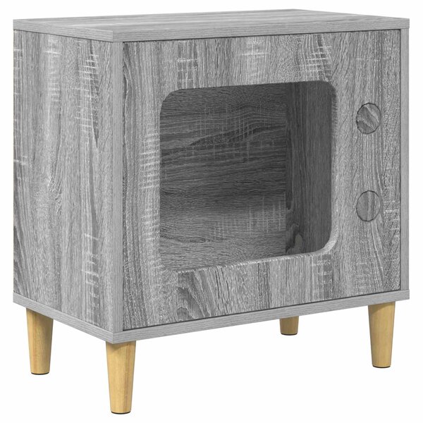 vidaXL Maison pour chat Gris Sonoma 51 x 30 x 52 cm Bois d'ingénierie