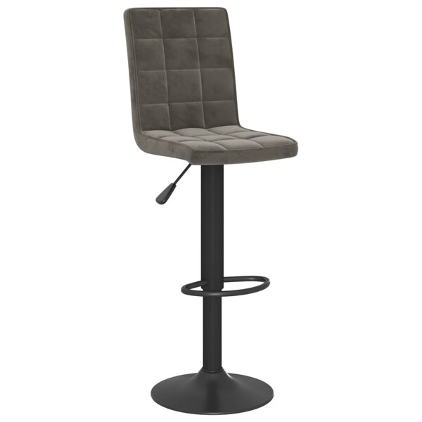 vidaXL Tabouret de bar Gris foncé Velours