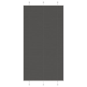 vidaXL Store plissé noir 105x200 cm largeur du tissu 104 4cm polyester