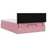 VidaXL Cadre de lit ottoman avec matelas rose 140x200 cm velours
