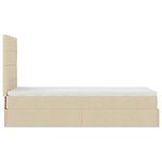 vidaXL Cadre de lit ottoman avec matelas crème 90x190 cm tissu