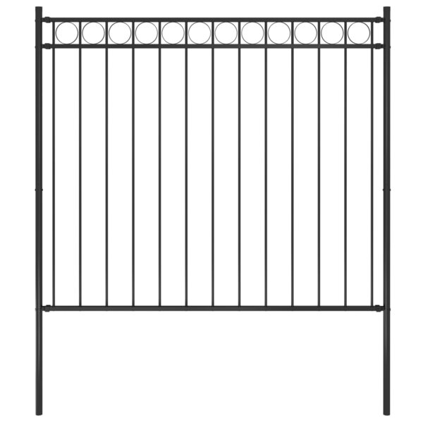 vidaXL Clôture de jardin Acier 1 7x1 5 m Noir