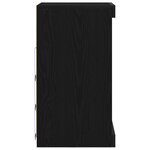 Buffet vidaXL avec lumières LED Chêne Noir 41x37x67 cm