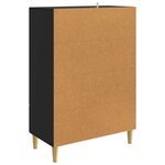 vidaXL Buffet avec tiroir Noir 66 x 34 5 x 95 cm Bois d'ingénierie