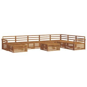 vidaXL Ensemble de canapés d'extérieur 9 pc Naturel