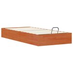 vidaXL Cadre de lit ottoman avec rangement Brun Ciré 90 x 200 cm