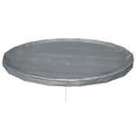 Bestway Couverture de piscine Ø5 49 m Rond Polyester Gris