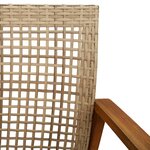 vidaXL Salon de jardin 5 Pièces beige résine tressée et bois d'acacia