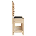 Jardinière avec treillis et étagère vidaXL 203x53x152 cm en bois massif de sapin