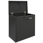 Boîte à colis en acier Bigpack Base EP2104 gros colis  47 x 46 x 24 cm  Noir