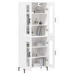 vidaXL Buffet haut Blanc 69 5x34x180 cm Bois d'ingénierie