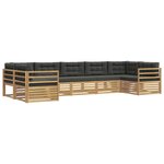 vidaXL Ensemble de canapés d'extérieur 7 pc Blanc et anthracite