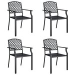 vidaXL Ensemble à manger de jardin 5 Pièces anthracite acier