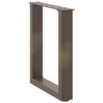 vidaXL Pieds de table basse en U 2 pièces Acier naturel 28 x (42-43) cm Acier