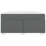 vidaXL Cadre de lit avec matelas Gris foncé 140 x 200 cm tissu